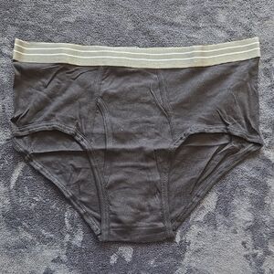 Basic Editions Men's Briefs - Black with Cream Waistband